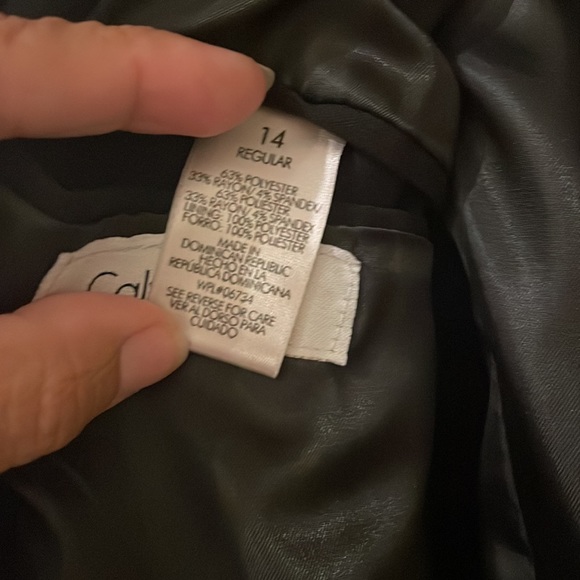 Calvin Klein Coat Black size 14 - Picture 5 of 6